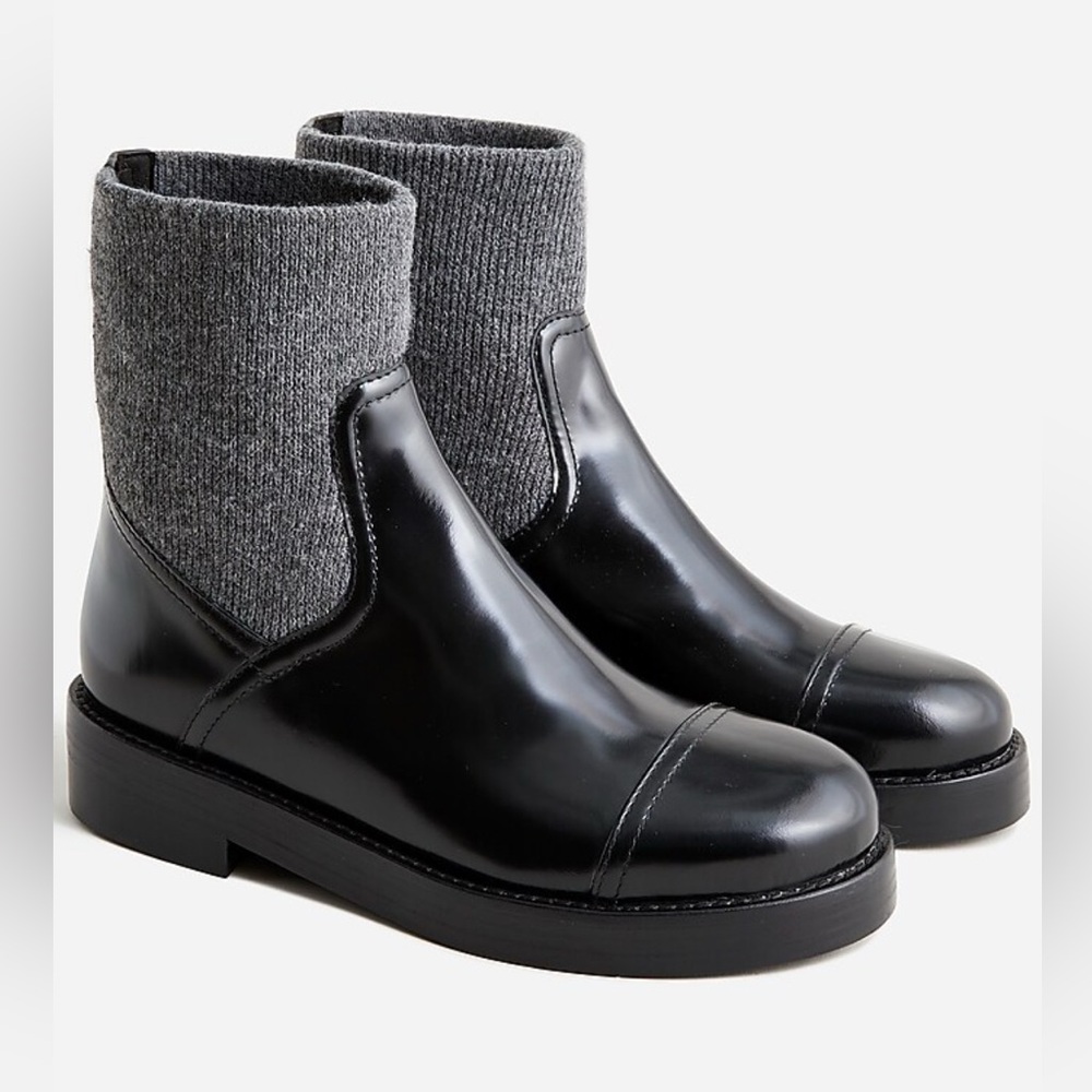 JCREW Rib-cuff boots in Italian leather NWOT size 7.5